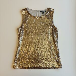 ✨ Forever 21 Gold Sequin Sleeveless Top